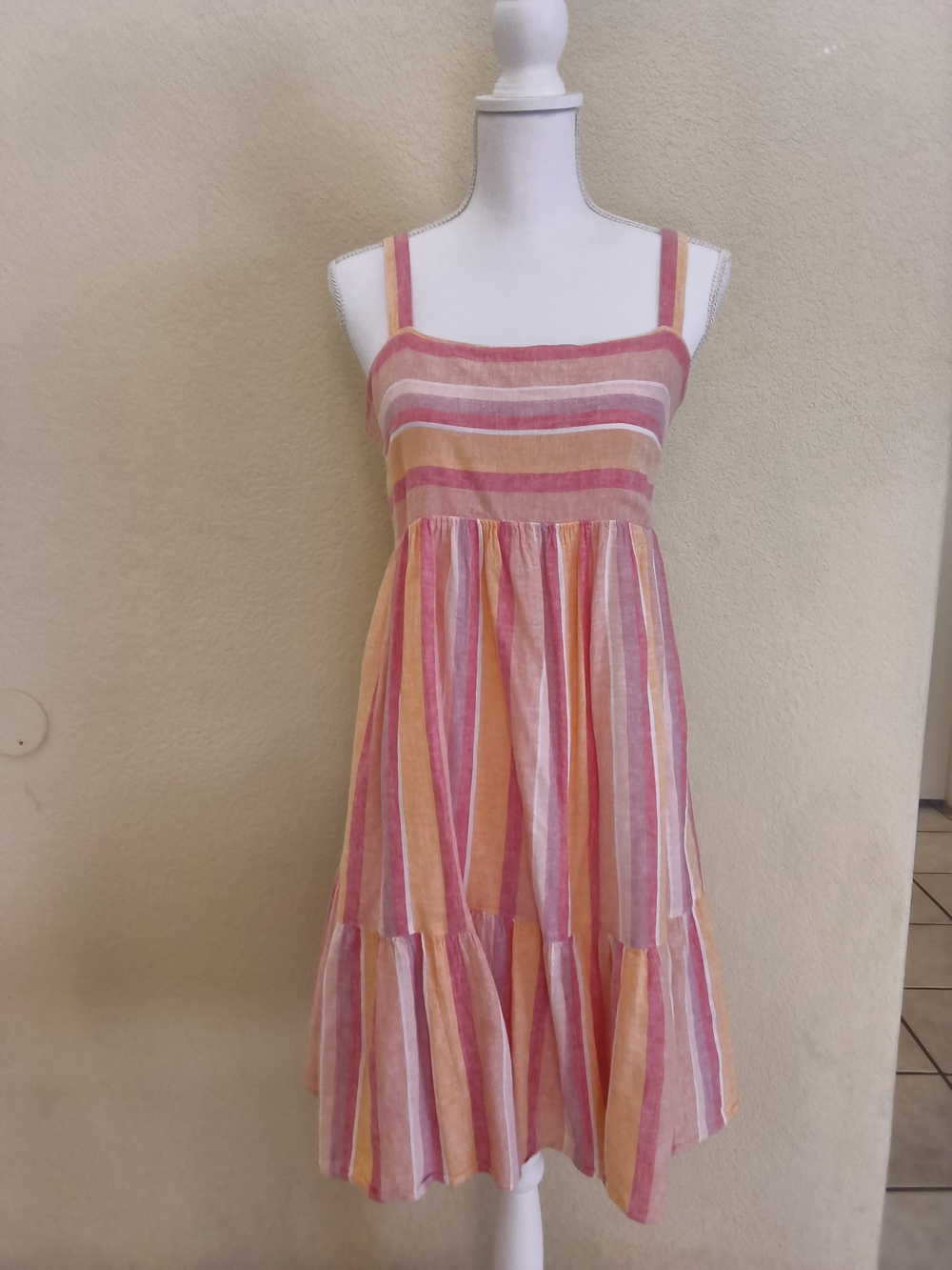 Rails Pink & Peach Striped Mini Dress